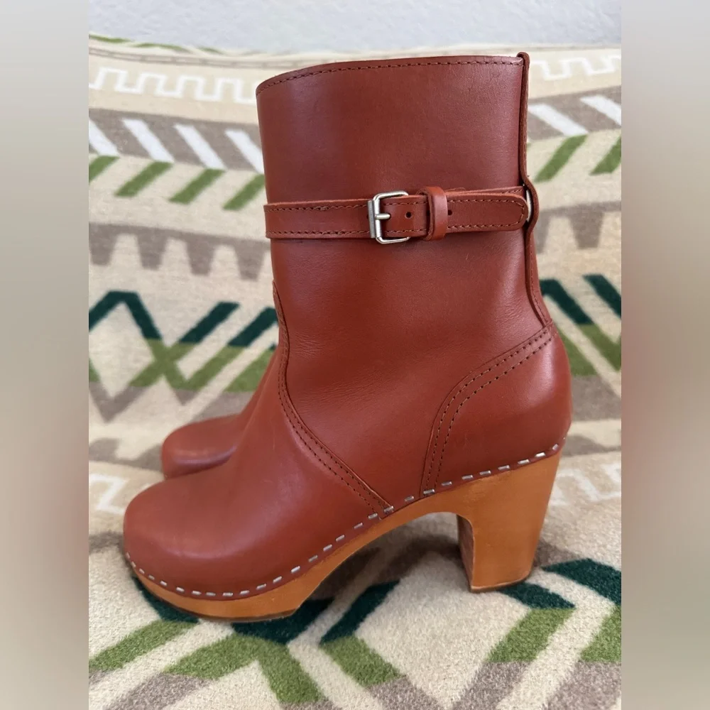 Swedish Hasbeens Tan Leather Booties - Picture 3 of 15